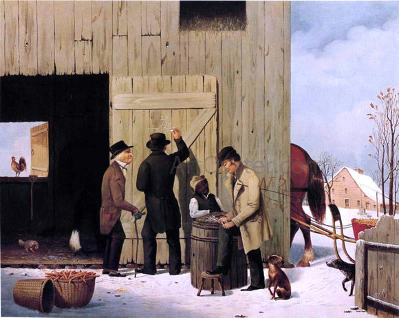  George Henry Durrie Settling a Bill - Canvas Art Print