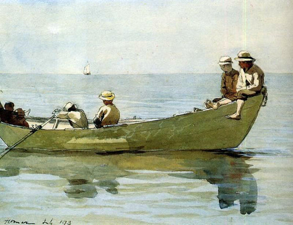  Winslow Homer Seven Boys in a Dory - Canvas Art Print