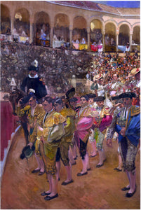  Joaquin Sorolla Y Bastida Seville, the Bullfighters - Canvas Art Print