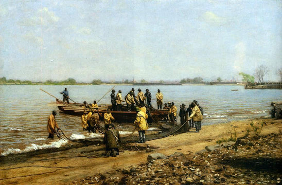  Thomas Eakins Shad Fishing at Gloucester on the Delaware River - Canvas Art Print