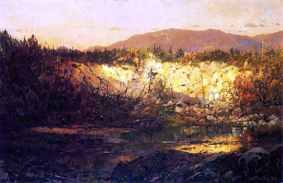 William Louis Sonntag Shadows Rising and Sun Setting, New Hampshire - Canvas Art Print