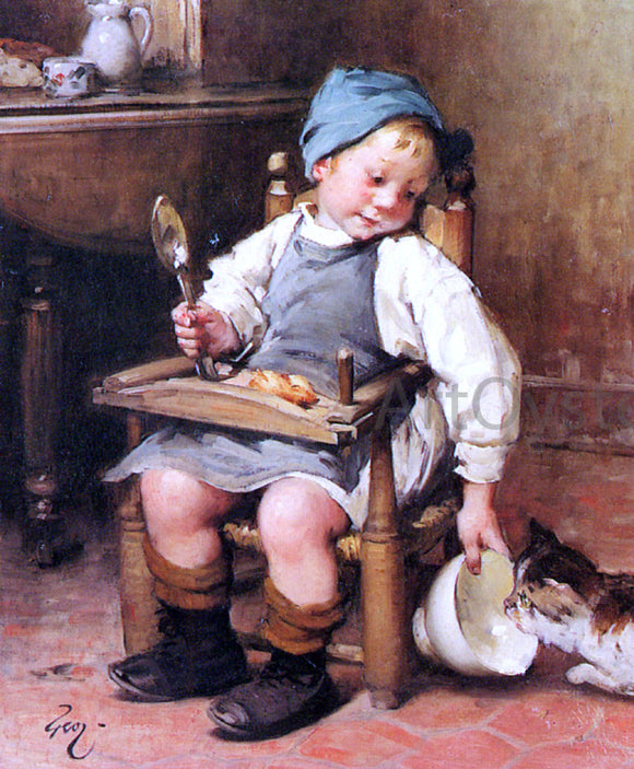  Henry Jean Geoffroy Sharing a Meal - Canvas Art Print