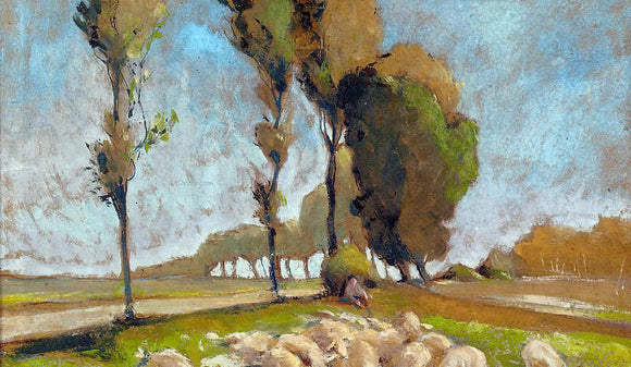  Henri Edmond Cross Shepherd and Sheep - Canvas Art Print