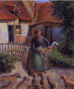  Camille Pissarro Shepherdess Bringing in the Sheep - Canvas Art Print