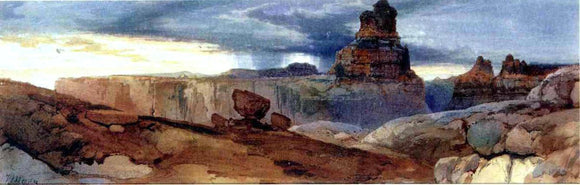  Thomas Moran Shin-Au-Av-Tu-Weap (God Land), Canyon of the Colorado, Utah - Canvas Art Print