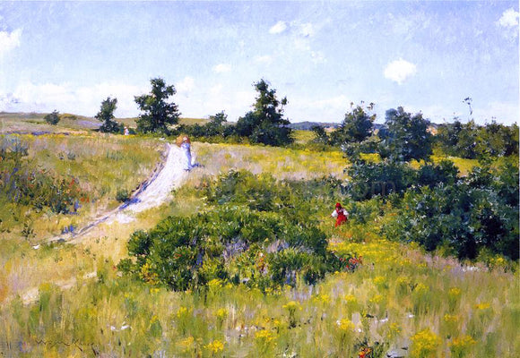  William Merritt Chase Shinnecock Landscape with Figures - Canvas Art Print