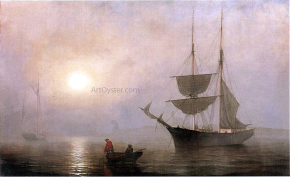 Fitz Hugh Lane A Ship in a Fog, Gloucester Harbor - Canvas Art Print