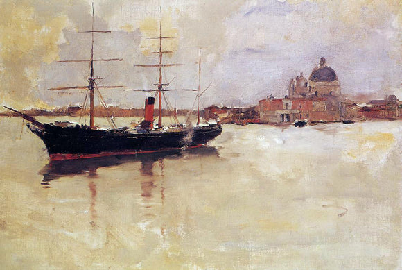  Frank Duveneck Ship in Grand Canal - Canvas Art Print