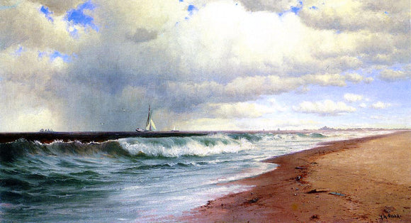 Francis A Silva Ships Approaching Atlantic City - Canvas Art Print
