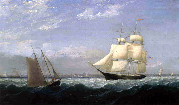  Fitz Hugh Lane Ships in Boston Harbor - Canvas Art Print