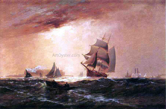  Granville Perkins Ships in New York Harbor - Canvas Art Print