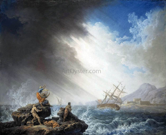  Pierre-Jacques Volaire Ship-Wreck - Canvas Art Print