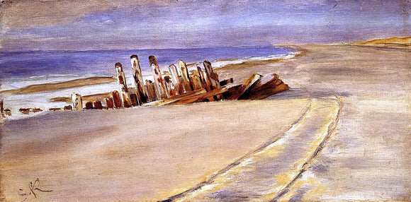  Peder Severin Kroyer Shipwreck at Skagen North Beach - Canvas Art Print