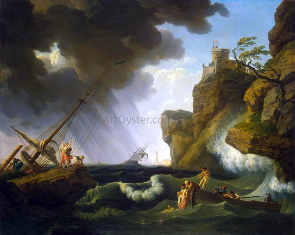  Claude-Joseph Vernet A Shipwreck - Canvas Art Print