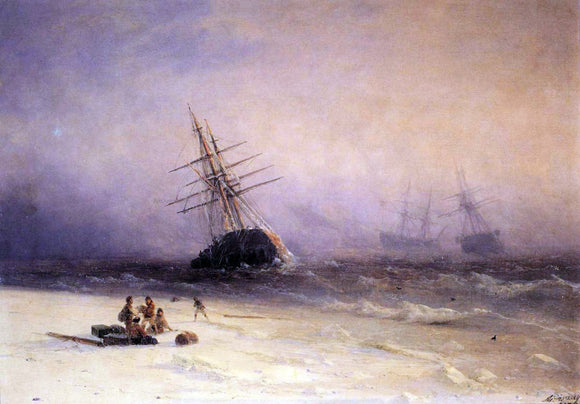 Ivan Constantinovich Aivazovsky Shipwreck on the Black Sea - Canvas Art Print