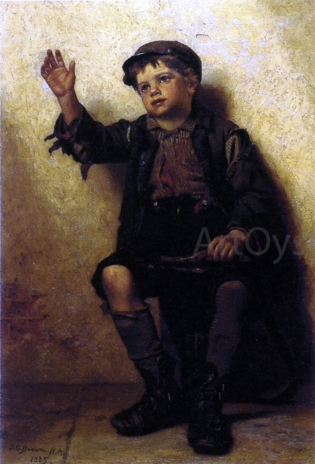  John George Brown Shoeshine Boy - Canvas Art Print