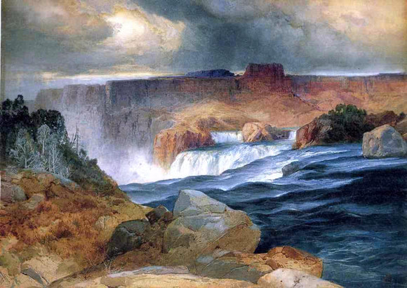  Thomas Moran Shoshone Falls, Idaho - Canvas Art Print