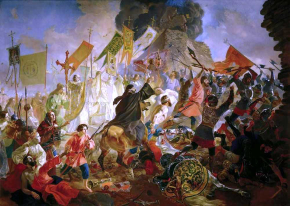  Karl Pavlovich Brulloff Siege of Pskov - Canvas Art Print