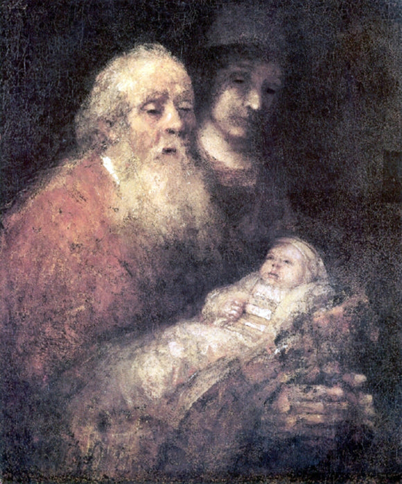  Rembrandt Van Rijn Simon with Jesus - Canvas Art Print
