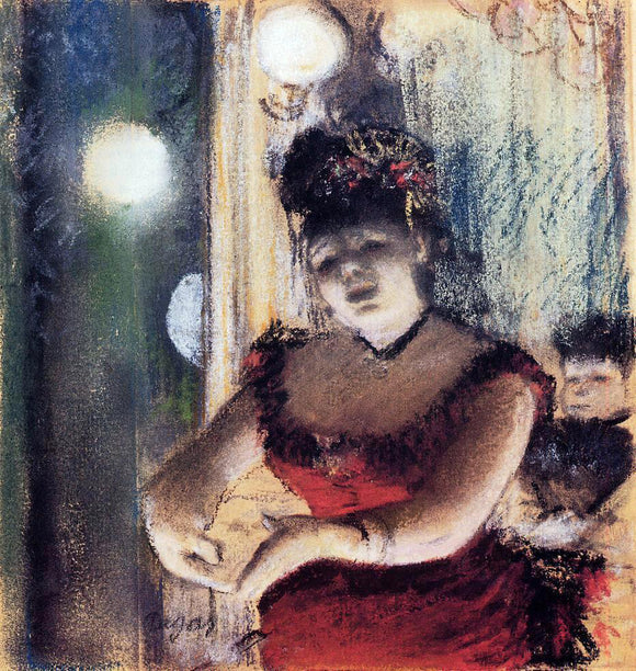  Edgar Degas Singer in a Cafe-Concert - Canvas Art Print