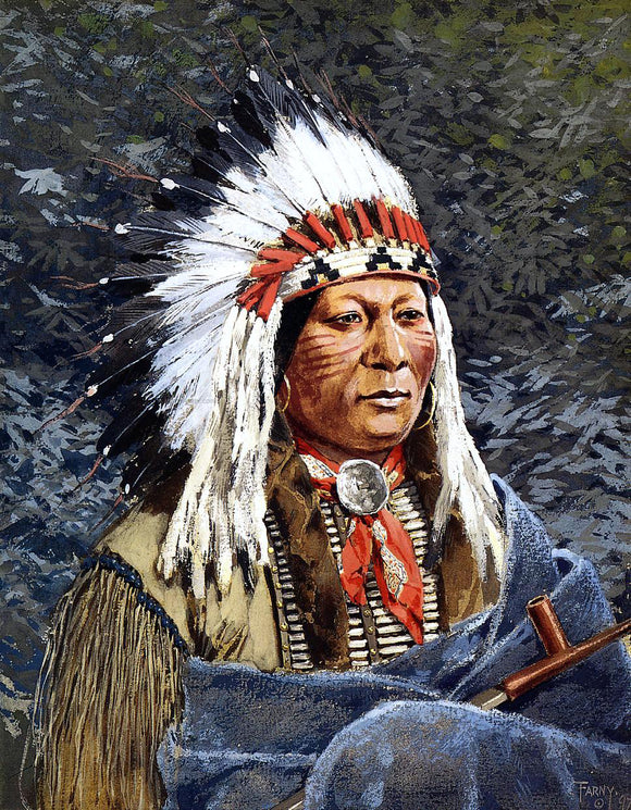  Henry F Farney Sioux Chief - Canvas Art Print