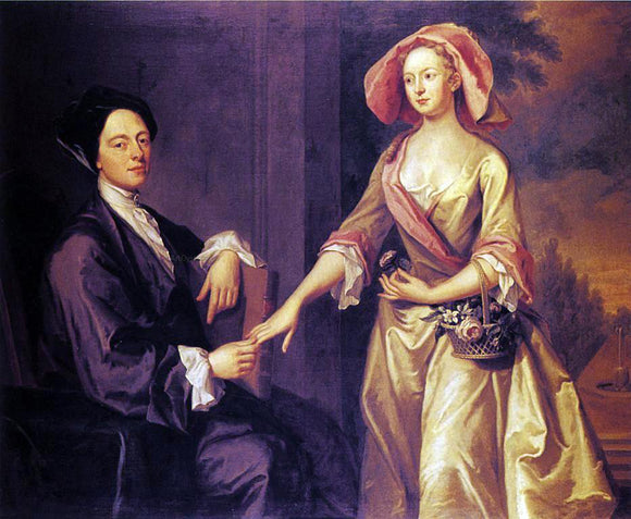  John Smibert Sir Archibald and Lady Grant - Canvas Art Print