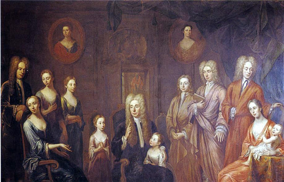  John Smibert Sir Francis Grand and His Family - Canvas Art Print