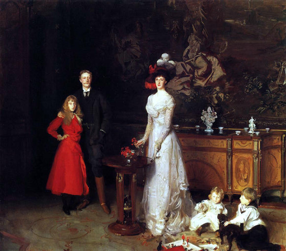  John Singer Sargent Sir George Sitwell, Lady Ida Sitwell and Family - Canvas Art Print