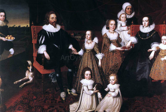  Cornelius Johnson Sir Thomas Lucy and his Family - Canvas Art Print