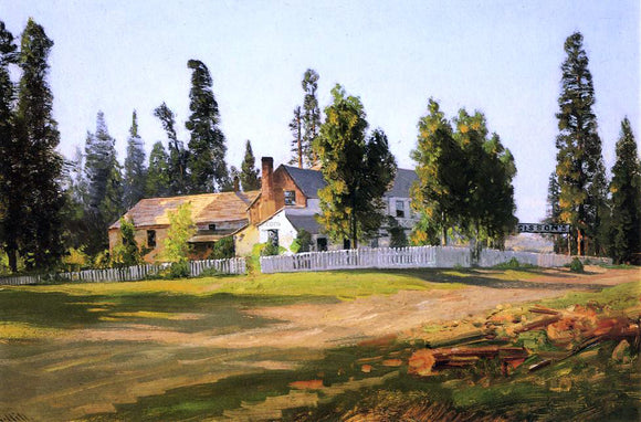 Thomas Hill Sisson's Inn, near Mount Shasta - Canvas Art Print