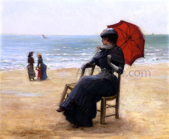  Edouard Bisson Sitting by the Sea - Canvas Art Print