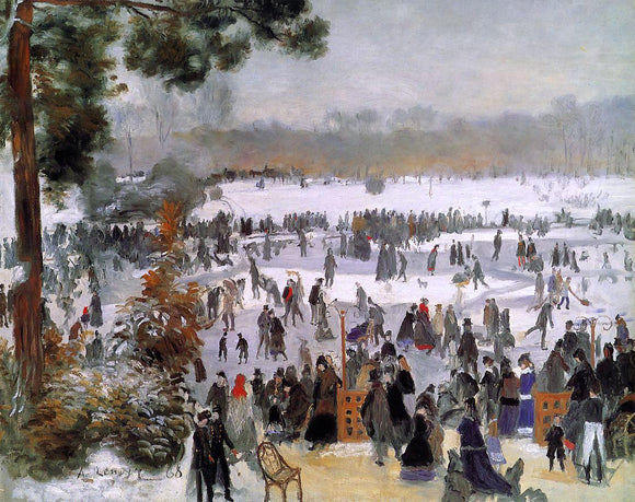  Pierre Auguste Renoir Skaters in the Bois de Boulogne - Canvas Art Print