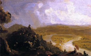  Thomas Cole Sketch for 'The Oxbow' - Canvas Art Print