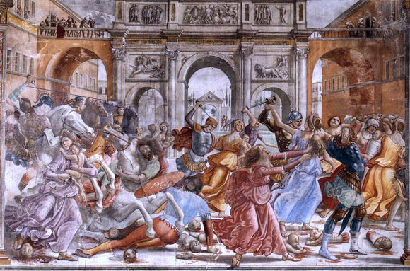  Domenico Ghirlandaio Slaughter of the Innocents - Canvas Art Print