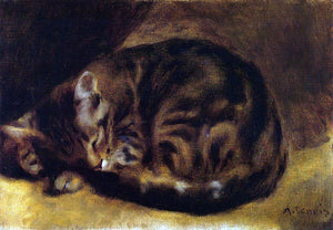  Pierre Auguste Renoir Sleeping Cat - Canvas Art Print