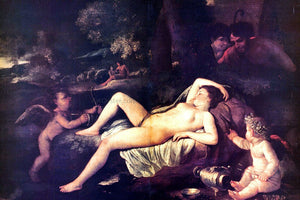  Nicolas Poussin Sleeping Venus and Cupid - Canvas Art Print