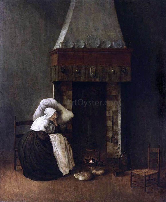  Jacobus Vrel Sleeping Woman (The Convalescent) - Canvas Art Print
