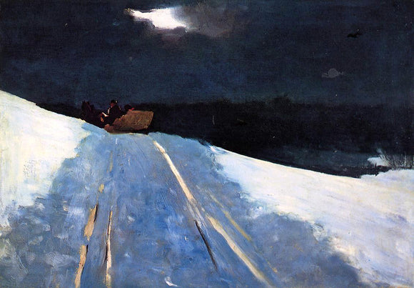  Winslow Homer Sleigh Ride - Canvas Art Print