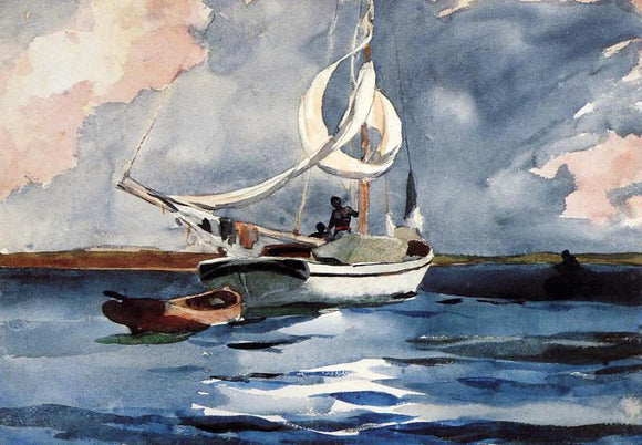  Winslow Homer Sloop, Nassau - Canvas Art Print