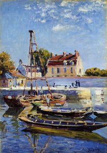  Alfred Sisley A Small Boat - Canvas Art Print