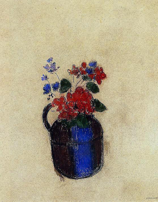  Odilon Redon Small Bouquet in a Pitcher - Canvas Art Print