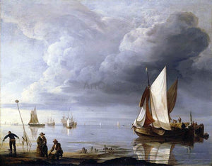  Hendrik Jakobsz Dubbels Small Dutch Vessels in a Calm - Canvas Art Print