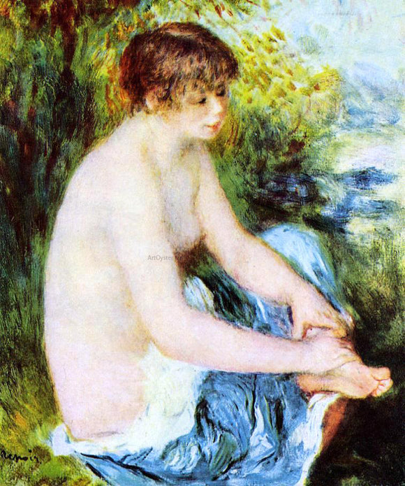  Pierre Auguste Renoir Small Nude in Blue - Canvas Art Print