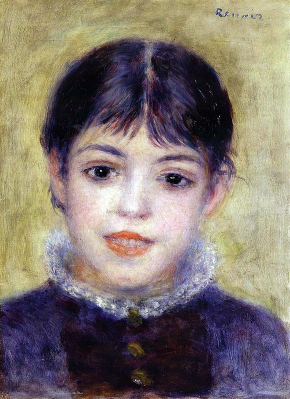  Pierre Auguste Renoir Smiling Young Girl - Canvas Art Print