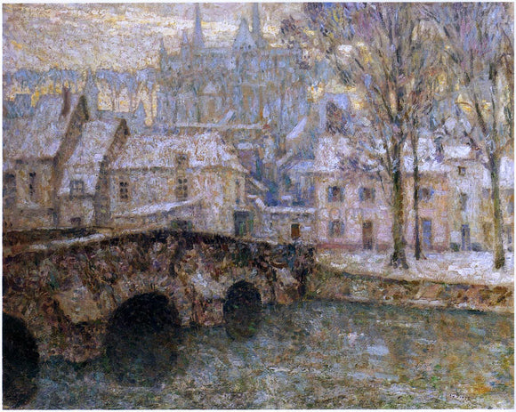  Henri Le Sidaner Snow at Chartres - Canvas Art Print