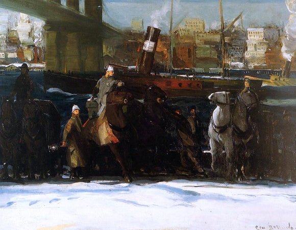  George Wesley Bellows Snow Dumpers - Canvas Art Print