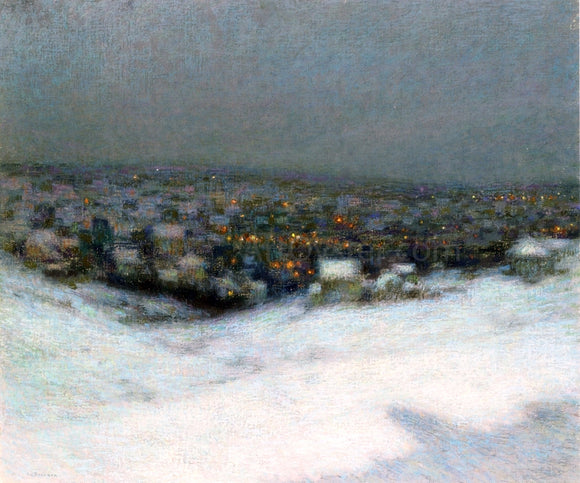  Henri Le Sidaner Snow in the Moonlight - Canvas Art Print