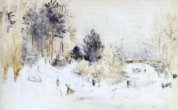  Berthe Morisot Snowy Landscape (also known as Frost) - Canvas Art Print