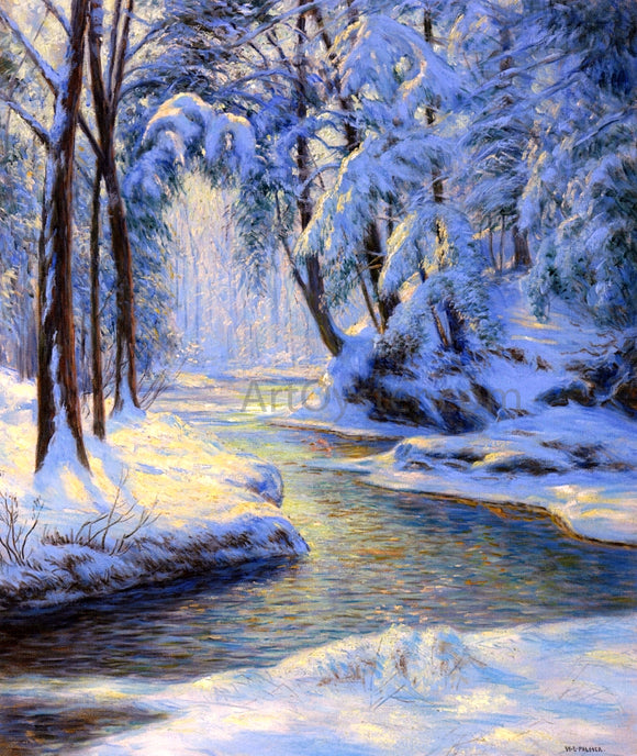  Walter Launt Palmer Snowy Landscape with Brook - Canvas Art Print