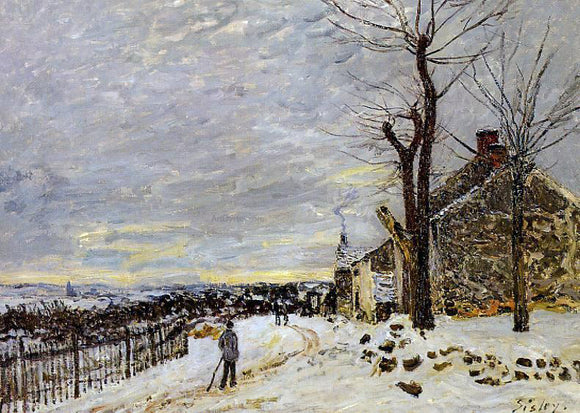  Alfred Sisley Snowy Weather at Veneux-Nadon - Canvas Art Print
